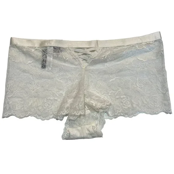 NWT TORRID Cheeky Pantie Underwear Sz 0X Cream Ivory Lace - Picture 2 of 4